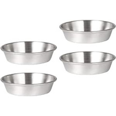 Cabilock Dip Bowls Stainless Steel Sauce Dish Appetizer Bowls Set of 4 10 cm Sushi Soy Sauces Soy Sauce Ketchup Vinegar Spice Dessert Snacks Serving Bowls Dip Bowls