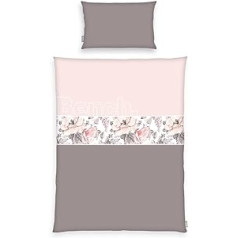 Bench 4412608064 Nature Inspired Bed Linen Set, Pillowcase Approx. 65 x 100 cm, Duvet Cover Approx. 160 x 210 cm, with Smooth Brand Zip, 100 % Cotton, Colour: Multicoloured Flowers, Item No