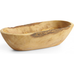 Olīvkoka iegarenais dekoratīvais trauks 205 x 95 x 50 mm