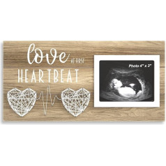 Baby Scan Photo Frame for Standard Sonogram Ultrasound Image 4x3 Pregnancy Announcements Ideas Gender Reveal Baby Shower Gift - New Mom Expecting Parents Keepsake