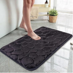 SHANNA Memory Foam Bath Mat Non-Slip Absorbent Bath Mat Washable Bathroom Rug Soft Carpet Foot Massage Bath Mat for Bathroom