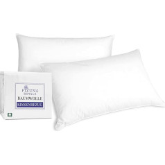 Pizuna Luxury Pillowcase 40 x 80 cm Set of 2 Cotton White, 1000 Thread Count Made from 100% Long Staple Cotton in Satin Weave Pillowcase (Hotel Pillowcase Set of 2)