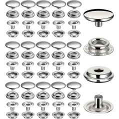 BetterJonny 1000 Pieces 15mm Heavy Duty Canvas Snap Fastener Stainless Steel Snap Fasteners for Boat Bag Leather DIY Crafts