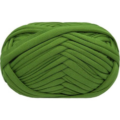 T Shirt Knitting Yarn Fabric Crochet Fabric Summer Handmade Craft Bag Blanket Cushion Crochet Projects 100g (#27 Olive Green)