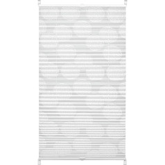 Gardinia Maja Pleated Blind For Clamping, Opaque Folding Blind, All Mounting Parts Included, EasyFix Pleated Blind, Tensioned with Two Control Rails
