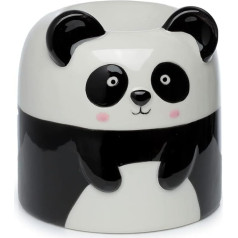 Puckator Pandarama Shaped Ceramic Oil Burners - Dolomite Living Room Accessories - Wax Liquefier - Essential Oil Burner - Wax Burner - Fragrance Melter - Wax Melt Holder - Room Fragrance