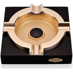 CIGARLOONG Metal Cigar Ashtray with 4 Slots for Indoor and Outdoor Use