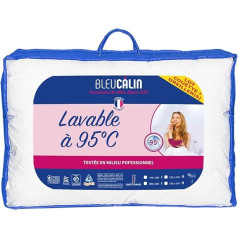 Bleu Calin Pack Bettdecke 1 Person 140x200 cm + 1 Kopfkissen 60x60 cm, 95° waschbar