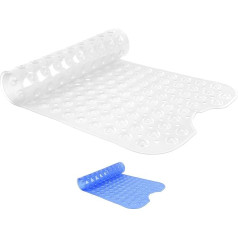 Non-Slip Bathroom Shower Mat 40 x 100 cm PVC Material (Clear)
