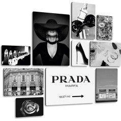 Giallobus - Set of 10 Multi-Part Paintings - 5 - Fashion Prada Marfa - MDF Wood - | 2 x 42x29.7cm | 4x29.7x21cm | 4x21x14.85cm | - Ready to Hang - Painting