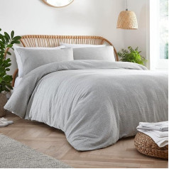 Appletree Loft - Naples - Double Duvet Cover Set, 100% Cotton, Grey