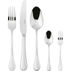Sambonet Royal 52563-G6 Stainless Steel Tableware Set 18/10 for 6 People, 30 Pieces: 6 Forks, 6 Spoons, 6 Knives, 6 Teaspoons, 6 Dessert Forks, Dishwasher Safe, Gold