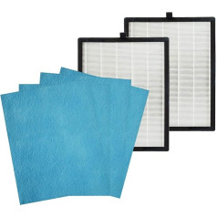 PUREBURG Replacement HEPA Filter Kit Compatible with KVV (KVV-001/KVV-002) and Compatible with UNbeaten Pets 300 Air Purifiers, H13 4-Stage Filtration, 4-Stage Filtration, Air Purification, Dust, VOC