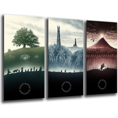 ref.26111 Wall Picture The Lord of the Rings 97 x 62 cm Wooden Print XXL Format Art Print