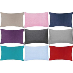 voice 7 100% Brushed Cotton Flannelette Pillowcases in 10 Colours to Choose From - 1 Pair Flannel Red - 2 x Pillow Cases Only