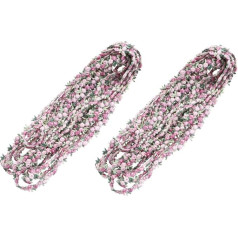 CORHAD 2 Stück Wasserlösliche Blumenspitze Zum Nähen DIY Blumenbesatz Blumen Spitzenbesatz Dekoratives Hochzeitsapplikationen DIY Blumenband Rosen Spitzenbesatz