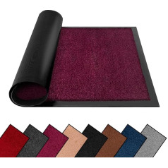 FB FunkyBuys Dirt Trapper Mat - Rubber Mats Washable Lightweight Kitchen Rugs Heavy Duty | Floor Mats (60cm x 80cm, Aubergine)