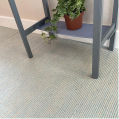 Second Nature Online Duck Egg Blue Hush Soft Cotton Rug, Hand Woven and GoodWeave Certified, Long Runner 60cm x 210cm