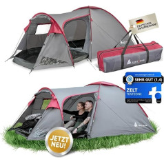 TENTZONE Dome01 Waterproof 2-3 Person Camping Tent, Porch with Removable Groundsheet, Air Vents, Grey