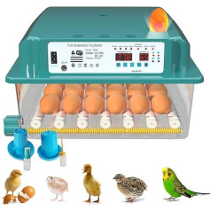Auveach Automatic Egg Incubator 35W Incubator for 36 Eggs Chicken Automatic Rotation Automatic Temperature Control Adjustable Egg Container Electric Design Double