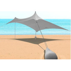 Night Cat Beach Tent Sun Protection Awning UPF 50+ UV Protection with Sand Anchor Aluminium Poland for Beach Park Backyard