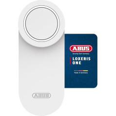 ABUS Loxeris One Door Lock Drive - Smart Opening and Closing of Entrance Door via App - Electronic Door Lock with Access Control - Easy Installation without Cable Pulling - White