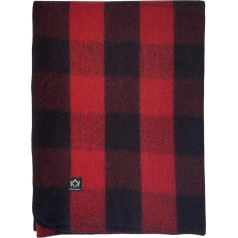 Arcturus Checked Wool Blanket 2kg Warm Heavy Washable Large Ideal for Camping Outdoor Survival and Emergency Kits (Red Buffalo)