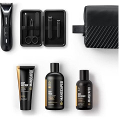 MANSCAPED® The Premier Package 5.0 ULTRA, with The Lawn Mower® 5.0 ULTRA Intimate and Body Hair Trimmer for Men, Shears 3.0, Crop Preserver® Ball Deodorant, Shower Gel, Crop Soother™, Shed 2.0