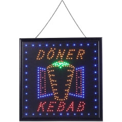 Cocoarm LED Light Sign Neon Light Sign Window Door Hang Sign Highlights Decoration (Doner Kebab)