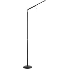 Trio Leuchten Filigran 420490132 LED Floor Lamp Metal Black Matt with 6 Watt LED Dimmer
