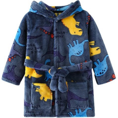 2024 Kleinkind Baby Jungen Mädchen Cartoon Bademäntel Mit Kapuze Warm Flanell Nachthemd Nachtwäsche Pyjamas Kuschelbademantel