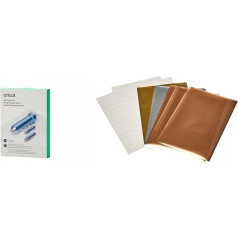 Cricut 2008727 Film Transfer Kit, Explore Maker Machines, 3 Tips-fine, Medium & Bold & 2008716, Metallic Transfer Film Sampler, (Pack of 24), One Size