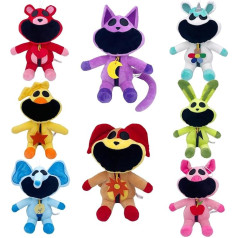 Benolls Smiling Critters Plush Toy, Cute CatNap Cartoon Plush Anime Smiling Critters Plush Toy for Children and Adults, Birthday and Christmas, Pack of 8