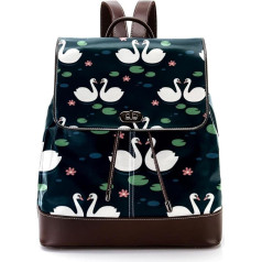 Elegante Swam nahtlose personalisierte Schultaschen Büchertaschen für Teenager, Mehrfarbig, 27x12.3x32cm, Rucksack Rucksäcke