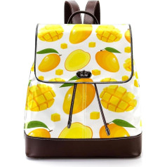 Sommer Tropische Fruit Mango Sweet Yellow Personalisierte Schultaschen Büchertaschen für Teenager, Mehrfarbig, 27x12.3x32cm, Rucksack Rucksäcke