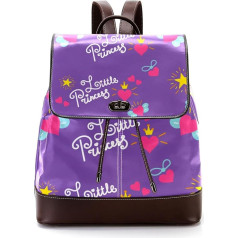 Personalisierte Schultaschen Büchertaschen für Teenager, kleine Prinzessin, Herzflügel, Sterne, bunt, Mehrfarbig, 27x12.3x32cm, Rucksack Rucksäcke
