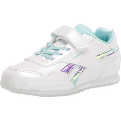 Reebok Baby Girls Classic Jogger 3.0 Trainers, White/Digital Glow, 4 Infant, White Digital Glow