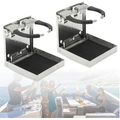 Cup Holder Stainless Steel Adjustable Folding Cup Drink Holder for Marine Boat Caravan Car Universal Bottle Holder