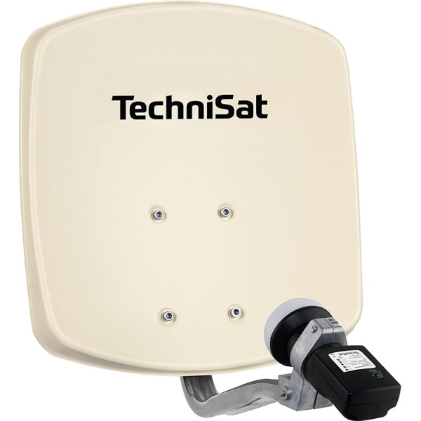 TechniSat DIGIDISH 33 Satellite Dish for 1 User (33 cm Small Satellite System - Complete Set with Wall Mount and Satfinder V/H-LNB) Beige