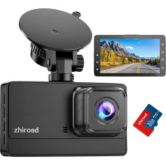 Car Front Dash Cam, 1080P FHD Dash Cam with Night Vision, WDR and 176° Wide Angle Car Camera, 3 Inch IPS Screen, Loop Recording, G-Sensor, Motion Detection and Parking Mode, Includes 32G SD Card