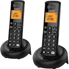 ALCATEL E260 Voice Duo Wireless Phone Pack - Black