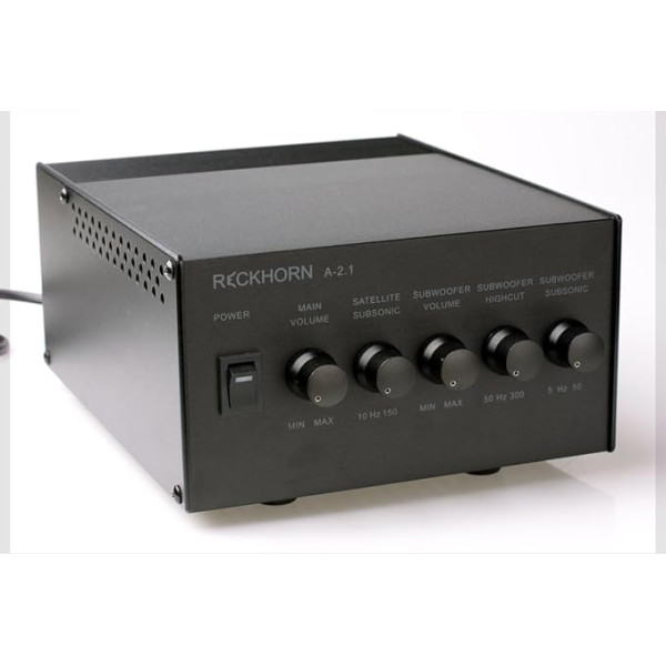 Reckhorn Stereo Amplifier 2.1 Mono Subwoofer - Stereo Power Amplifier & Active Switch