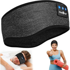 MUSICOZY Sleep Headphones Bluetooth, Sleep Headphones Headband Sleep Earphones Headband Wireless Sports Headphones 16+STD Comfortable Music Headband for Sleeping for Sports Training Jogging Yoga