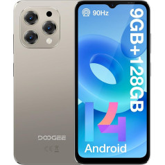 DOOGEE N55 Smartphone Offer 2024, Smartphone Android 14, 9(4+5) GB + 128GB/1TB, 6.56 Inch HD + 90Hz, 13 MP Camera, Mobile Phone 5150 mAh Batteries, 4G Dual SIM 2.4G/5G WiFi OTG - Economical Phone