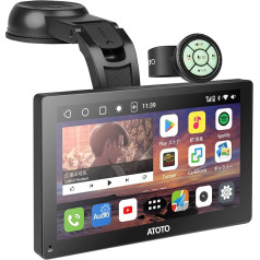 ATOTO P9 7 inch QLED Portable Android Car Stereo, 2 + 32 GB Wireless CarPlay & Android Car, Mirror Link, GPS Tracking, Dual Bluetooth, WiFi, USB, Bluetooth, HDMI Port and Automatic Dimming, P907SD