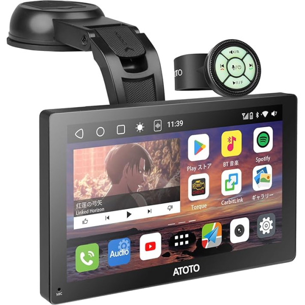 ATOTO P9 7 inch QLED Portable Android Car Stereo, 2 + 32 GB Wireless CarPlay & Android Car, Mirror Link, GPS Tracking, Dual Bluetooth, WiFi, USB, Bluetooth, HDMI Port and Automatic Dimming, P907SD