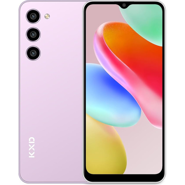 KXD A09 Smartphone Without Contract, 8GB + 128GB Octa Core 6.56 Inch HD+ Display Android 12 Mobile Phone Cheap, 4000 mAh 13MP + 5MP Camera, Face ID, Fingerprint, GPS, Dual SIM 4G Simlock-Free Mobile