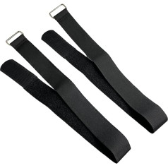2 Heavy Duty Metal Buckle Velcro Reusable Straps (4 x 250 cm)