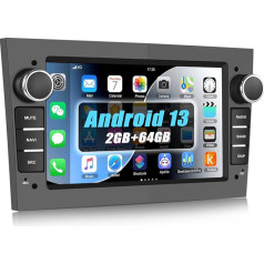 [2+64G] CAMECHO Android 13 Car Radio 2-DIN with Navigation System for Opel Corsa d/Astra h/Zafira b/Meriva/Vivaro Radio, 7 Inch Capacitive Touchscreen Supports Steering Wheel Operation USB Bluetooth