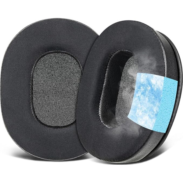 SOULWIT Replacement Ear Pads for Sony MDR NC8/MDRNC8 Headphones, Ear Pads Cushion with Ice Silk Fabric, High Density Foam